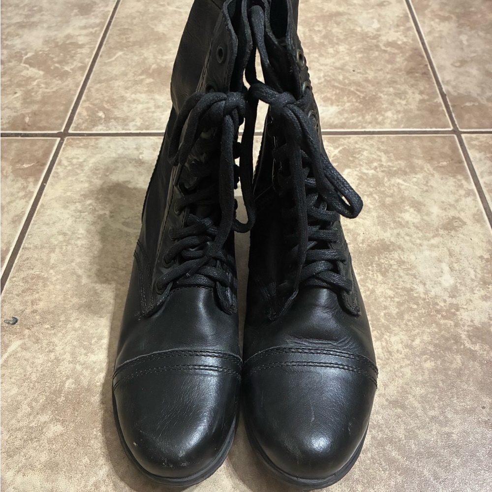 Steve Madden Black Leather Boots